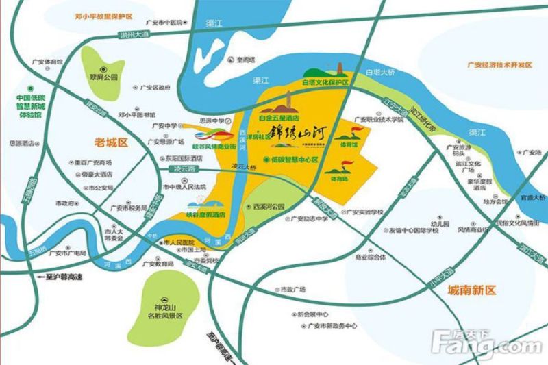 锦绣山河·悦城基本信息单价待定产权年限70区域商圈广安区城南图片