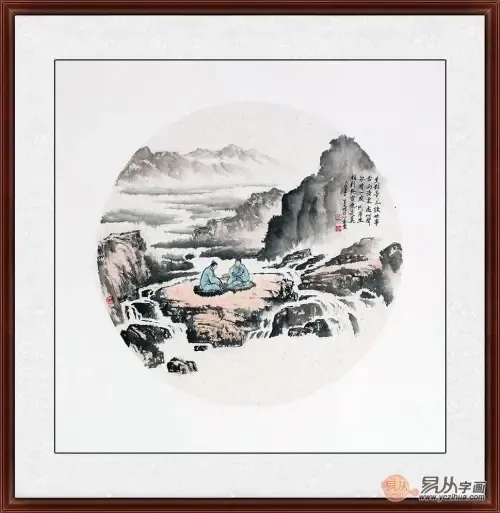 吴大恺新品斗方画《行云流水一孤僧 无言无语君莫问》(68*68cm)