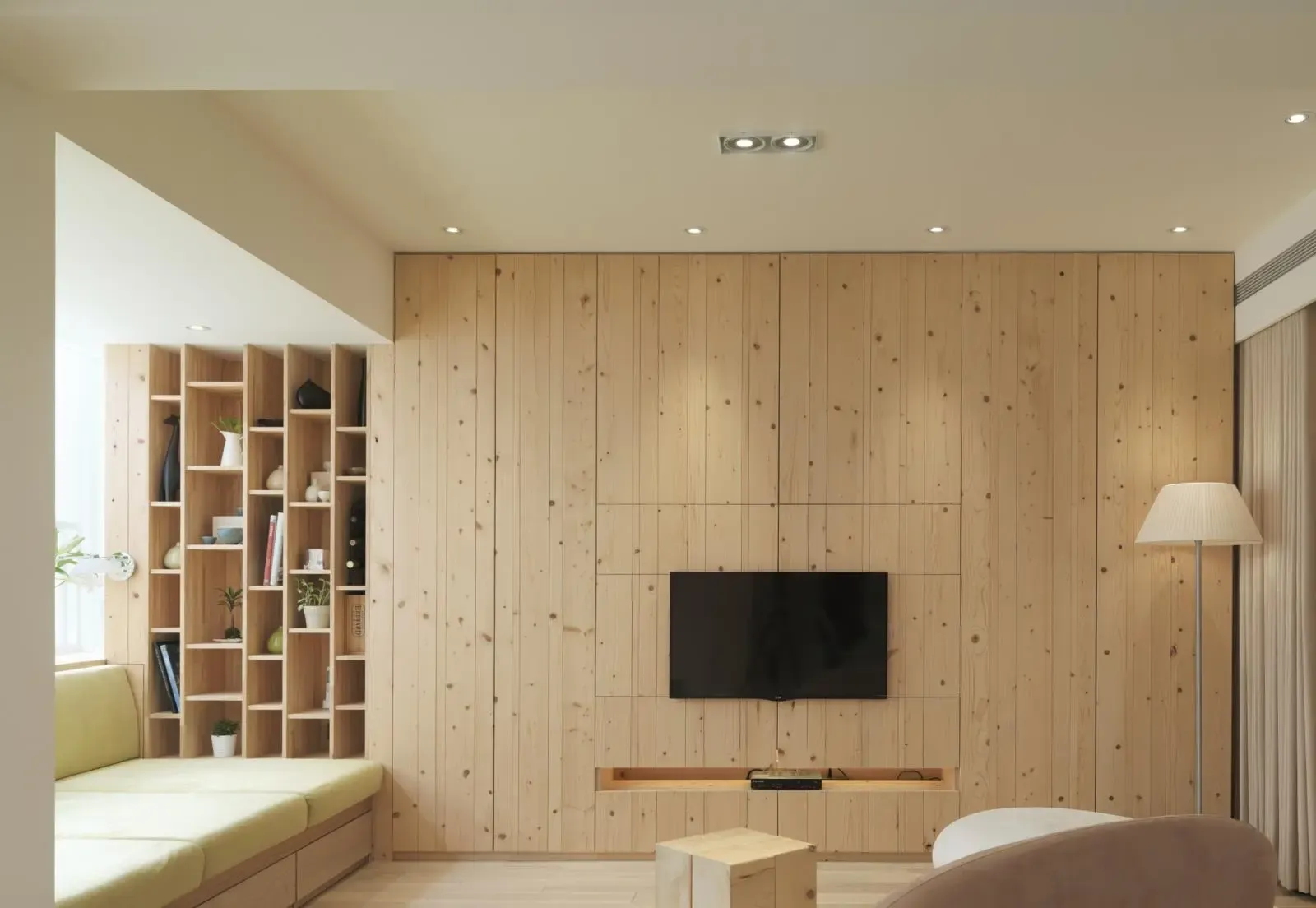 安适优雅 20万装75平小户型的原木简约风-装修效果图-北京手机房天下