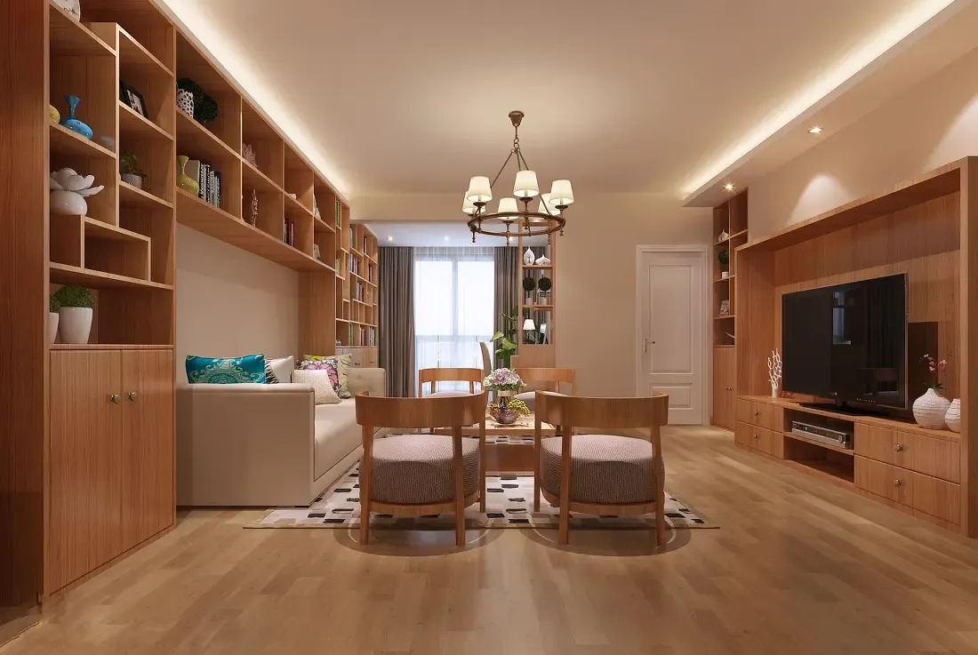 明珠花园日韩风格120.00平米二居室装修案例赏析